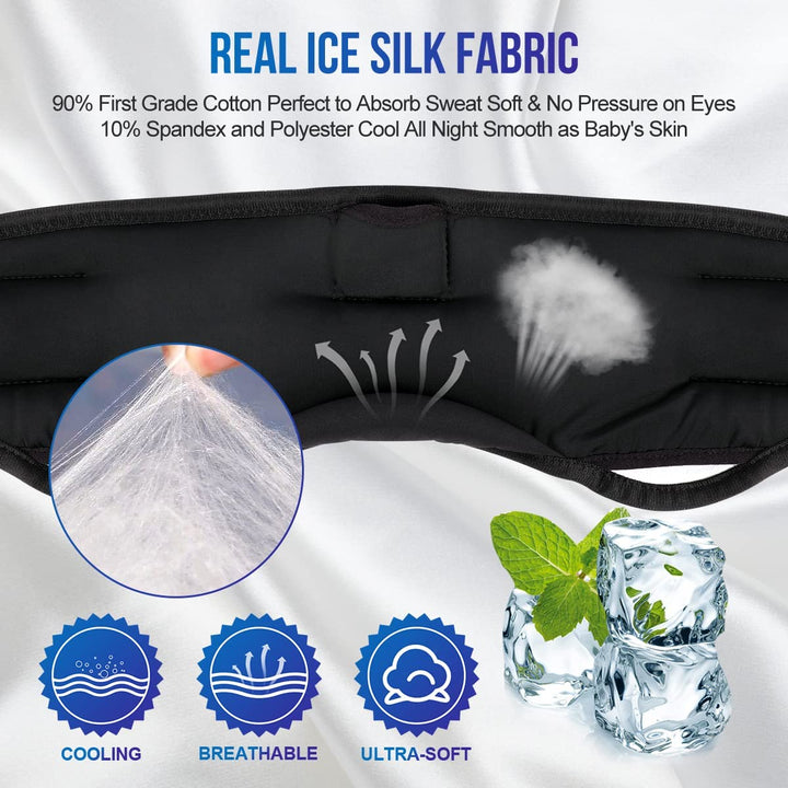 Bluetooth Sleep Mask with Headphones,  Breathable Sleep Headphones Eye Mask for Sleeping Built-In Comfortable HD Speakers,Sleep Aids for Adults Cool Gadgets for Men Women